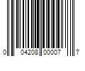 Barcode Image for UPC code 004208000077