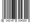 Barcode Image for UPC code 0042167304300