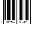 Barcode Image for UPC code 0042167304423