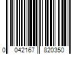 Barcode Image for UPC code 0042167820350