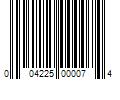 Barcode Image for UPC code 004225000074