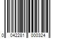 Barcode Image for UPC code 0042281000324