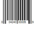 Barcode Image for UPC code 004240000059