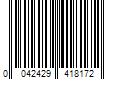 Barcode Image for UPC code 0042429418172