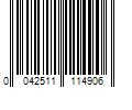 Barcode Image for UPC code 0042511114906