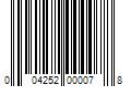 Barcode Image for UPC code 004252000078