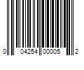 Barcode Image for UPC code 004254000052