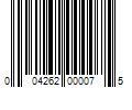 Barcode Image for UPC code 004262000075