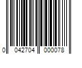 Barcode Image for UPC code 0042704000078