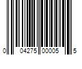 Barcode Image for UPC code 004275000055