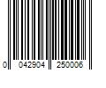 Barcode Image for UPC code 0042904250006