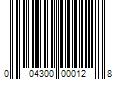 Barcode Image for UPC code 004300000128