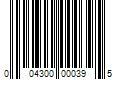 Barcode Image for UPC code 004300000395