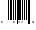 Barcode Image for UPC code 004300000678