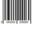 Barcode Image for UPC code 0043000009260