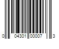 Barcode Image for UPC code 004301000073