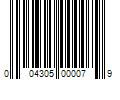 Barcode Image for UPC code 004305000079