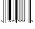 Barcode Image for UPC code 004309000075