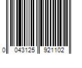 Barcode Image for UPC code 0043125921102