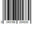 Barcode Image for UPC code 0043168204330