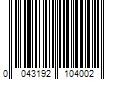 Barcode Image for UPC code 0043192104002