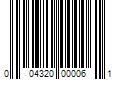 Barcode Image for UPC code 004320000061