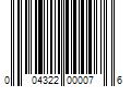 Barcode Image for UPC code 004322000076