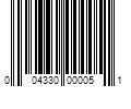 Barcode Image for UPC code 004330000051