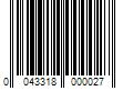 Barcode Image for UPC code 0043318000027