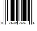 Barcode Image for UPC code 004339000076