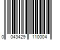 Barcode Image for UPC code 0043429110004