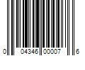 Barcode Image for UPC code 004346000076