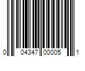 Barcode Image for UPC code 004347000051