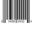 Barcode Image for UPC code 004350000024