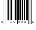 Barcode Image for UPC code 004350000086