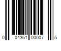 Barcode Image for UPC code 004361000075