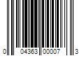 Barcode Image for UPC code 004363000073