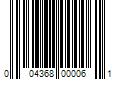 Barcode Image for UPC code 004368000061