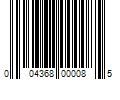 Barcode Image for UPC code 004368000085