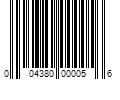 Barcode Image for UPC code 004380000056