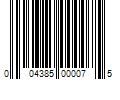 Barcode Image for UPC code 004385000075