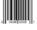 Barcode Image for UPC code 004396000057