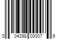 Barcode Image for UPC code 004398000079