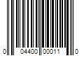 Barcode Image for UPC code 004400000110