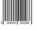 Barcode Image for UPC code 0044000020286