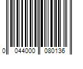 Barcode Image for UPC code 0044000080136