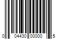 Barcode Image for UPC code 004430000005