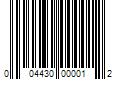 Barcode Image for UPC code 004430000012