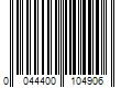 Barcode Image for UPC code 0044400104906