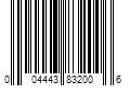 Barcode Image for UPC code 004443832006